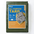 GUARD SHIELD Green Tarp Waterproof 12x16 Feet Medium Duty All Purpose Poly Tarps Cover 7mil