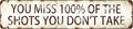 Inspirational Aluminum Sign - You Miss 100% of the Shots You Don't Take - 4x16 Inch Motivational Sports Wall Art, Durable Locker Room Decor for Basketball Courts and Gym Enthusiasts, Coach Gift