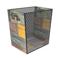 2 Gallon Wooden Trash Can - Rustic Decorative Waste Paper Basket - Garbage Bin for Bedroom, Bathroom, Office, Living Room (Vintage - Black)