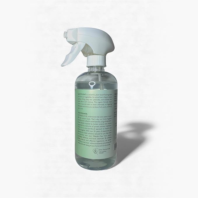 DERMAGLOVE Safe To Eat - Produce & Food Contact Cleaner Spray for Fruits, Veggies & Prep Areas - 16 Fl Oz (Pack of 1)