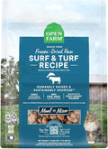 Open Farm, Freeze Dried Raw Cat Food, Complete Meal Morsels or Cat Treats with 92% Meat, Organs & Bone, Surf & Turf Recipe, 9oz Bag