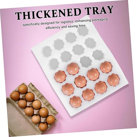 Foam Egg Holder Shatterproof Egg Storage Tray for Safe Transport Reusable Carrying Container for Shipping Capacity White