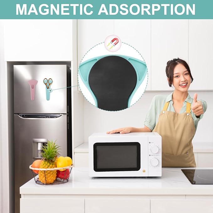uxcell Magnetic Scissor Holder, 7.48" x 3.46" Plastic Scissors Cover Durable Waterproof Protector Portable with Long Magnetic Absorber for Kitchen Shears, Black