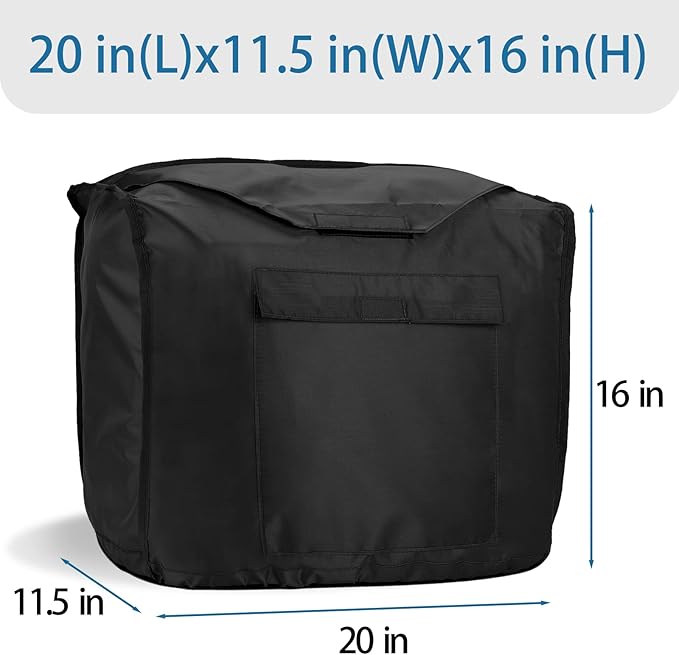 Waterproof Universal Generator Cover 20 x 11.5 x 16 inch for Predator 2000 Honda Inverter Generators EU2000i EU2200i Westinghouse iGen2600 Champion Inverter Generator,Heavy Duty Thicken 600D