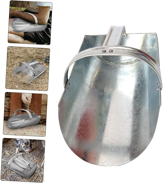 Poultry Farm Scoops Heavy Type Iron Big Feed Capacity Ergonomic Grip Rusts Coating Simplified Farm Scoops