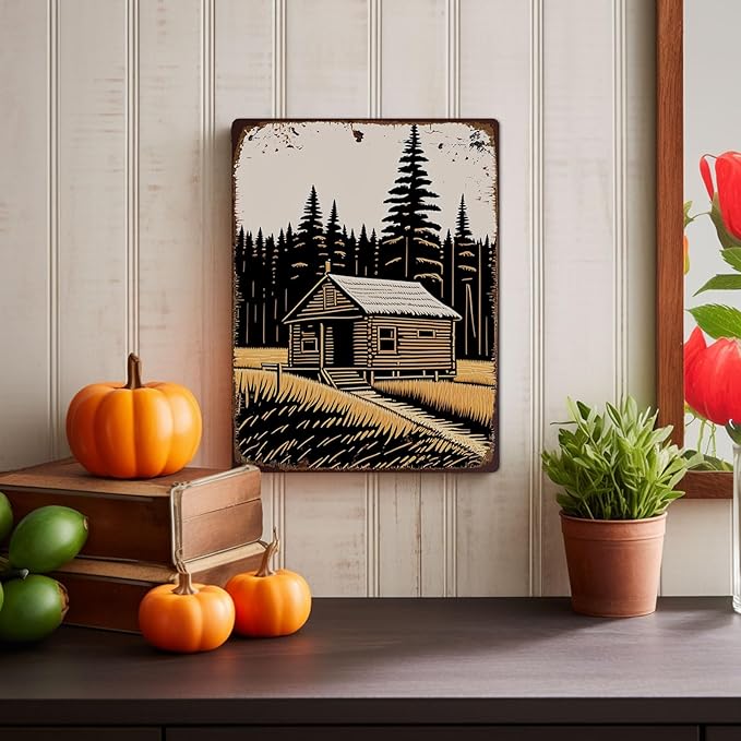 Rustic Farmhouse Metal Sign Vintage Style Wall Decor Gift 12x8 Inches