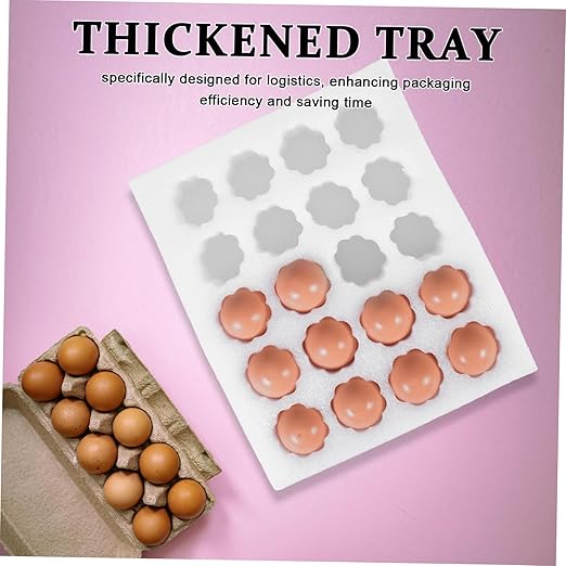 IMIKEYA 1set Egg Carrier Case Shock-resistant Foam Egg Holder for Storage and Transport for Fridge Supermarkets and Farmers Markets