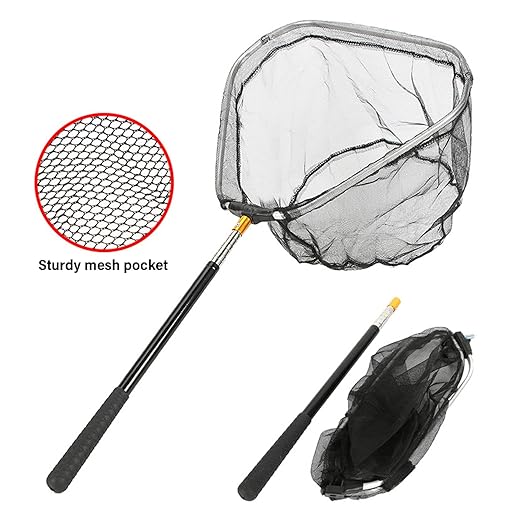 Butterfly Net, Chicken Net, Stainless Steel Retractable Chicken Catcher Extend to 16-58 Inch, Functional Fishing for Poultry, Butterfly