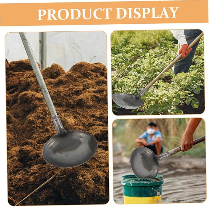 Swamp Bucket Utility Bucket Metal Dung Cleaning Shovel Dung Scoop for Muck