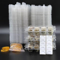 Quail Egg Cartons,Quail Egg Cartons Cheap Bulk 50 Pack of 12 Small Tray,Reusable Plastic Quail Egg Container For Refrigerator Market Farmers Display for Small Eggs,Clear Plastic Egg Carton Holder