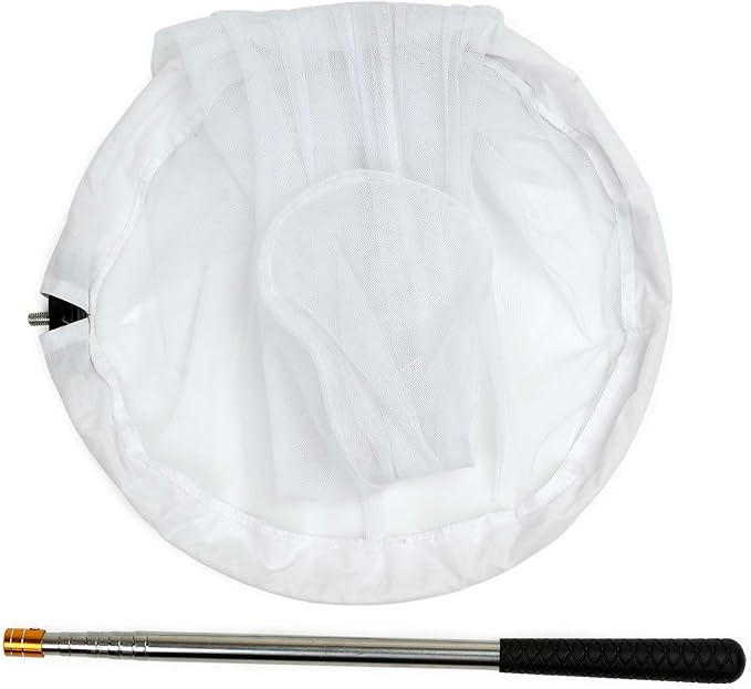 RESTCLOUD Insect and Butterfly Net with 14" Ring, 32" Net Depth, Handle Extends to 59 Inches