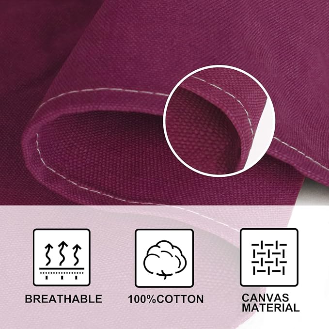 Chef Apron for Men Women Canvas Aprons with 3 Pockets Cross Back Resistant Work Apron for Cooking