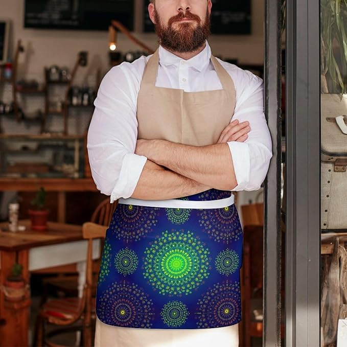 Waterproof Half Waist Apron Kitchen Chef Apron for Cooking Server Waitress