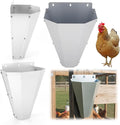 ETOYA Large-Sized Galvanized Steel Chicken Restraining Cone for Poultry, Suitable for Large Layers, Broilers, Roasters, and Turkeys Up to 18 Pounds
