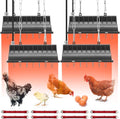 Honoson 4 Pcs Chicken Coop Heater Brooder Heater with Heat Lamp Radiant Chicken Coop Accessories Heat Warmer for Chick Pet Dog Cat(Square)