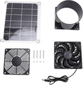 10W Monocrystalline Solar Exhaust Fan Kit, Solar Powered Ventilation for Chicken Coop Greenhouse Pet House, Zero Electricity Cooling Fan for Outdoor Shed