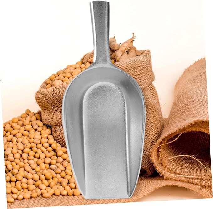 Multi-Function Aluminium Fodder Scoop for Livestock Feeding Retro Design Heavy Duty Metal Shovel for Rice and Feed for Farms and Homesteaders