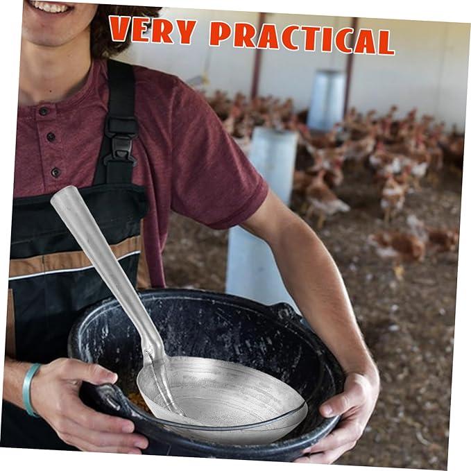 Iron Water Ladle Feed Scoop Smooth Surface Versatile Farming Tool for Household Use