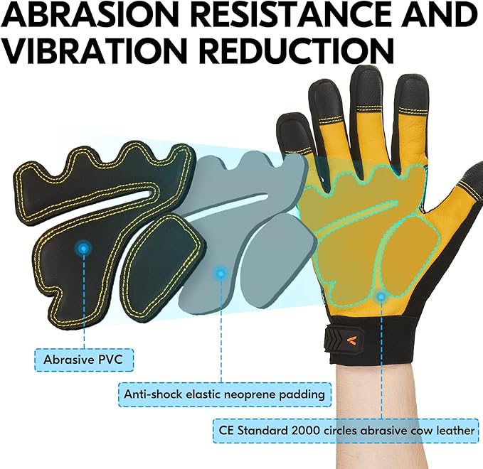 Vgo... Cutproof Gloves,Cut Resistant Gloves,HPPE Anti-cut Liner,Hand Protection,ANSI A3,Touchscreen