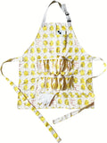 Full Egg Apron for Kid and Adult, Deep with Elastic Closure, Extra Pockets, Adjustable Strap, Egg Collect Gather Apron