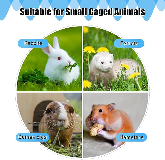 Automatic Rabbit Watering System, Rabbit Waterer Kit System Gravity Fed Include 24 Sets of Nipple Drinkers and 46 Feet of ID 5/16" Hose