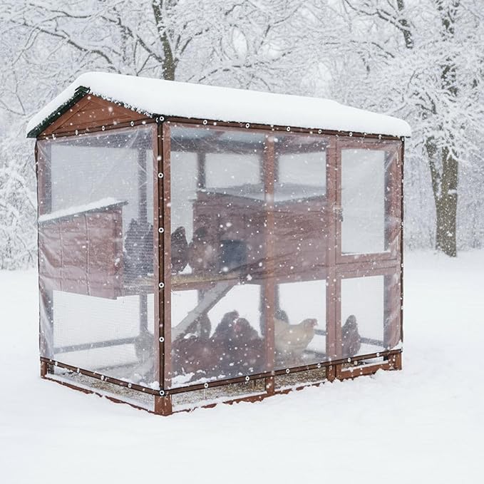 Genérico Chicken Coop Cover with Reinforced Edges Waterproof Intended For Gardening, Winter, Shed, Patio, Roof, Outdoor, Room,