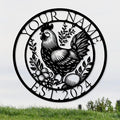 Personalized Chicken Coop Metal Sign,Custom Chicken Farm Metal Wall Art,Personalized Chicken MetalSign, Metal Chicken Farmhouse Sign,Hen House Sign, Funny Chicken Farm Decor (Style A)