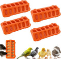 4 Pack Flip-Top Poultry Feeder, No Waste Chick Feeder for Baby Chicken, Ducklings, Quail, Pigeons, Parrots – Durable Spill-Proof Brooder Feeding Trough