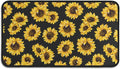 Roszwtit Farmhouse Kitchen Rugs and Mats, Black Sunflowers Door Mat, Seasonal Washable Non-Slip Floor Mats for Home Kitchen Decor 30x17 Inch