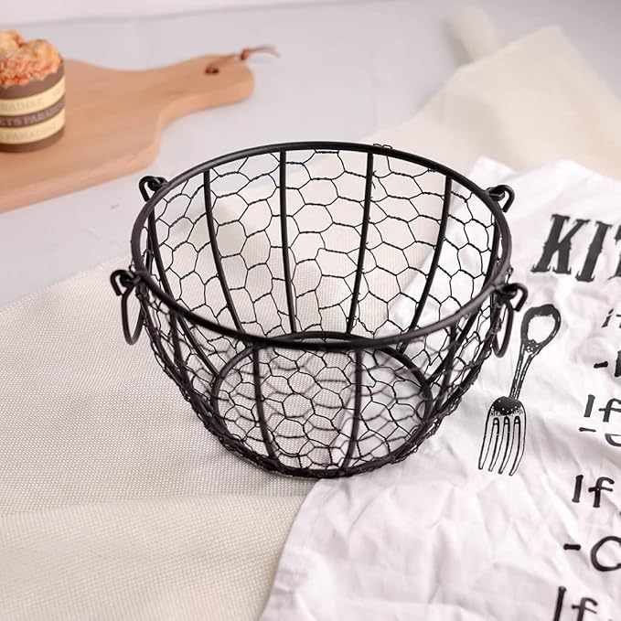 Farmhouse Style Egg Storage Basket/Decorative Kitchen Storage Baskets