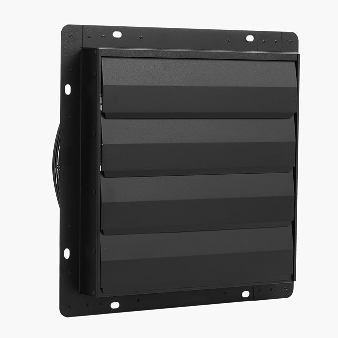 VEVOR 14 inch Exhaust Fan, Wall Mounted Attic Fan with Variable Speed, Temperature & Humidity Controller, 2000 CFM, Automatic Shutter