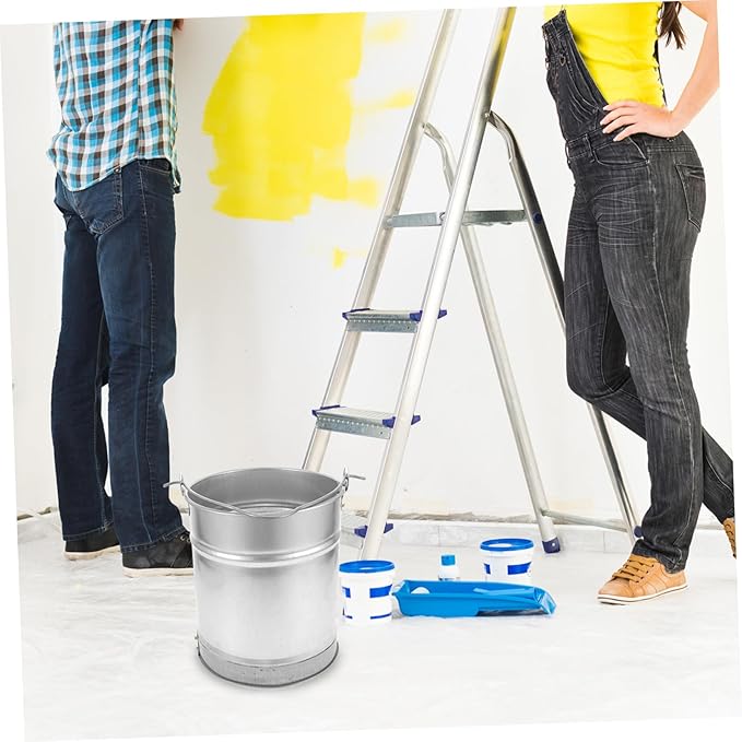 Alipis Multi-Function Heavy Duty Metal Bucket for Water Laundry and Farm Use Portable Water Container Convenient Handle for Cleaning Painting