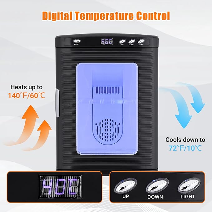 25L Egg Incubator for Hatching Eggs, Digital Reptile Incubator with Intelligent Temperature Control 10–60°C, Portable Chicken Quail Turtle Egg Hatching Incubator with LCD Display, Black