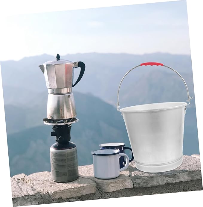 Mikinona Creative Aluminum Water Barrel Capacity Storage Bucket for Milk Ice and More Multipurpose Heavy-Duty Container for Beach Farm and Camping Use Portable and Easy to Clean