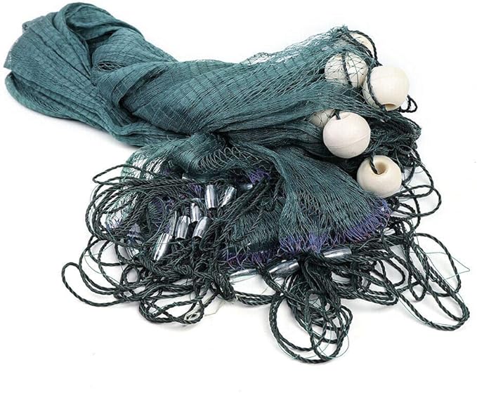 Fishing Drag Net Beach Seine Net 3x20M/10x65FT Cast Net/Fishing Nets Nylon Seine Hand Made 2cm/0.8" Mesh Holes,Fishing Cast Monofilament Nets Seine Fish Netting for Fishing Boat, Fisherman, Creek Lake