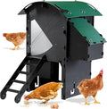 Small Raised Chicken Coop 2-3 Chickens - 25yr Lifespan Chicken Coop for 3 Chickens Or 5 Bantams | 1 Rounded Perch for Chickens & Hens to Roost | Raised Hen House for Poultry with 1 Nesting Box & Ramp