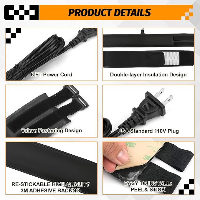 Water Bucket Heater Belt for Chickens, Compatible with RentACoop 2-5Gallon with Self-Regulating for Heated Chicken Waterer for Winter