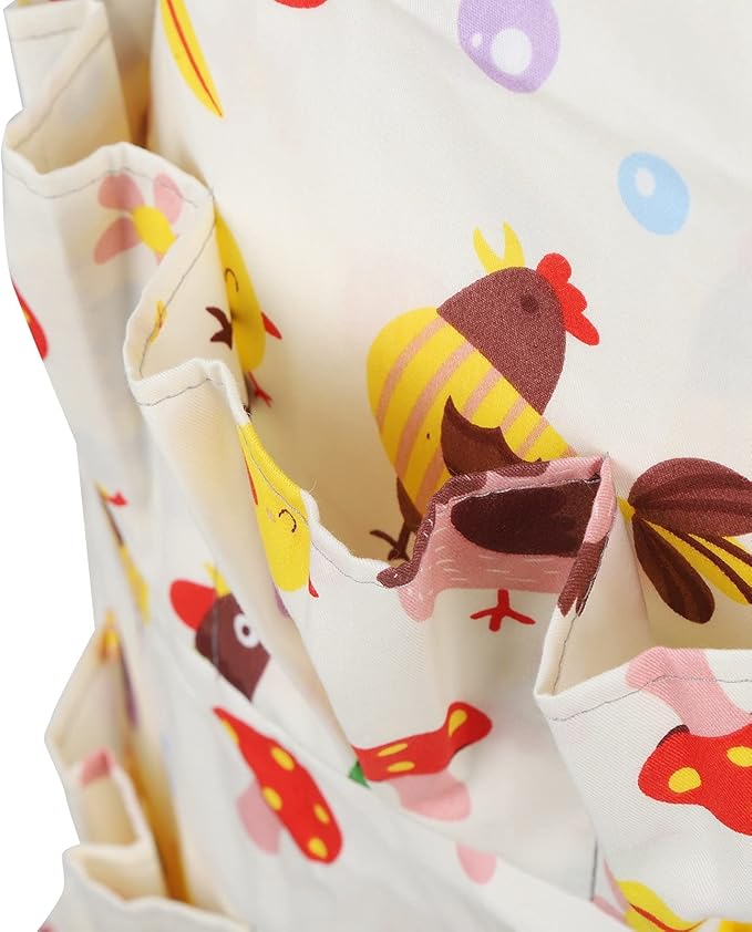 Eggs Collecting Protective Apron, Cotton Twill with Multiple Pockets, Durable and Machine Washable - Sturdy and Flexible Design, Ideal for Farm and Kitchen Use (L)
