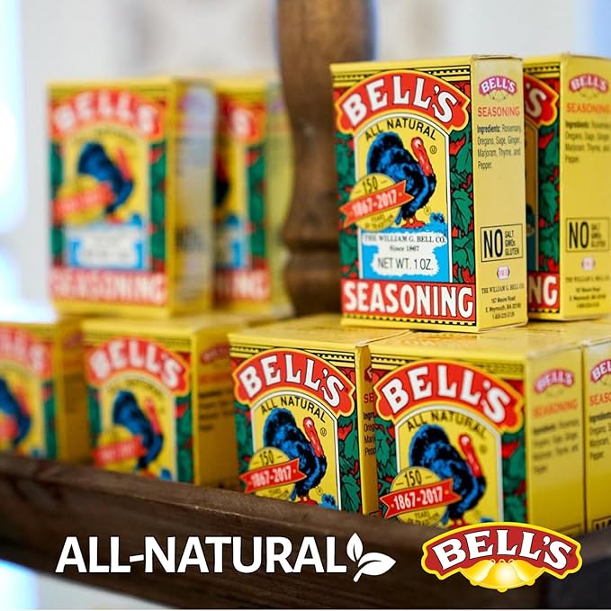 Bell's All Natural Seasoning – 1 oz Box – Classic Salt-Free Poultry Blend – Gluten-Free, Kosher, Non-GMO (Pack of 4)