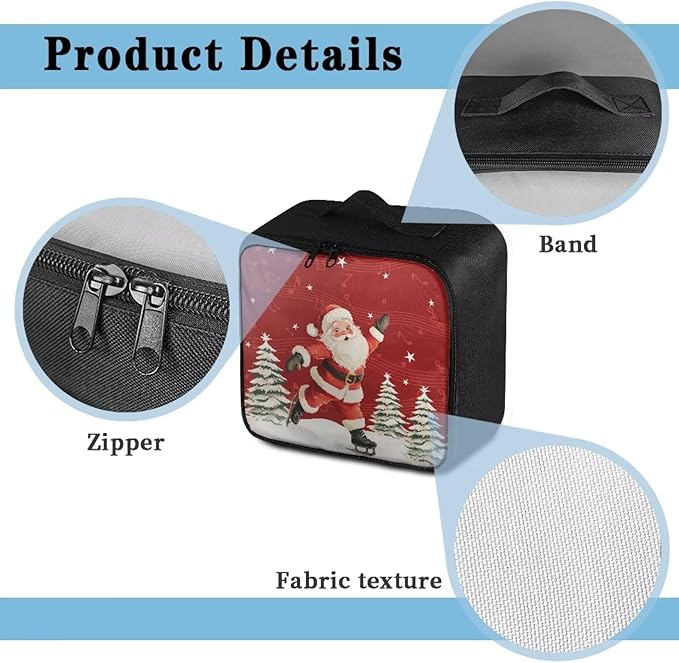 Rnyleeg Santa First Aid Kit for Home Christmas First Aid Bag Empty Travel Medicine Bag Organizer Medium Sports Medical Kit Portable