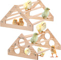 2 Pieces Chicken Perch Hens Handmade Perch Stand Toy Chicken Wood Stand Chicken Toy Wooden Roosting Jungle Chick Gym for Bird Parrot Hens Backyard Baby Chick Supplies