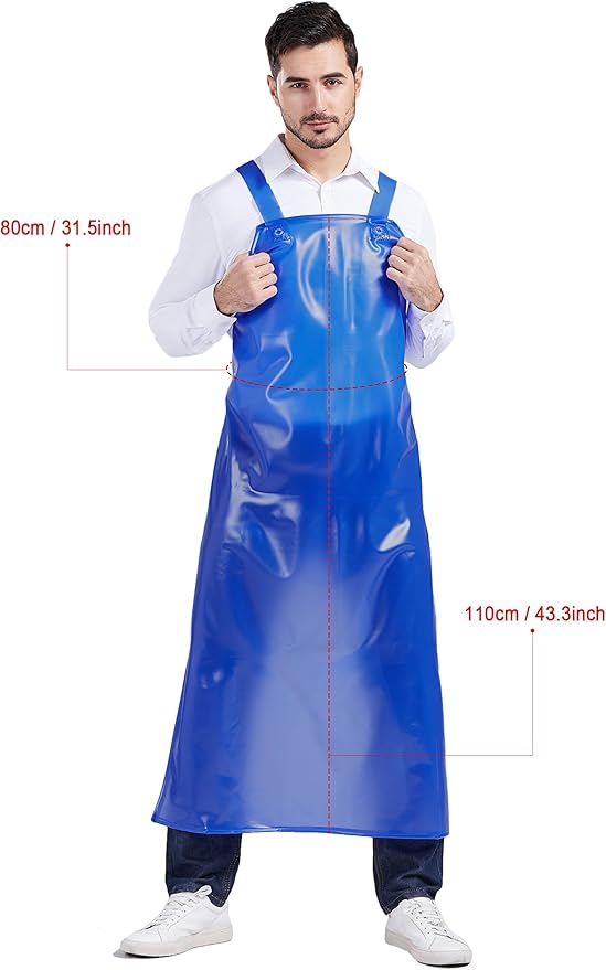 Nanxson Adjustable Heavy Duty PVC Waterproof Apron,Work Apron for Butcher,Dishwashing,Cleaning Fish Pet Grooming Factory