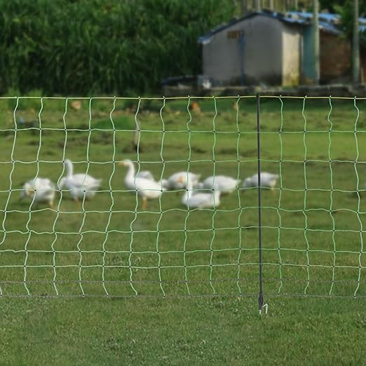 Electric Fence Netting, Portable Electric Poultry Netting Kit - Movable Livestock Nets for Sheep, Hogs, Cattle and Other Big Poultry