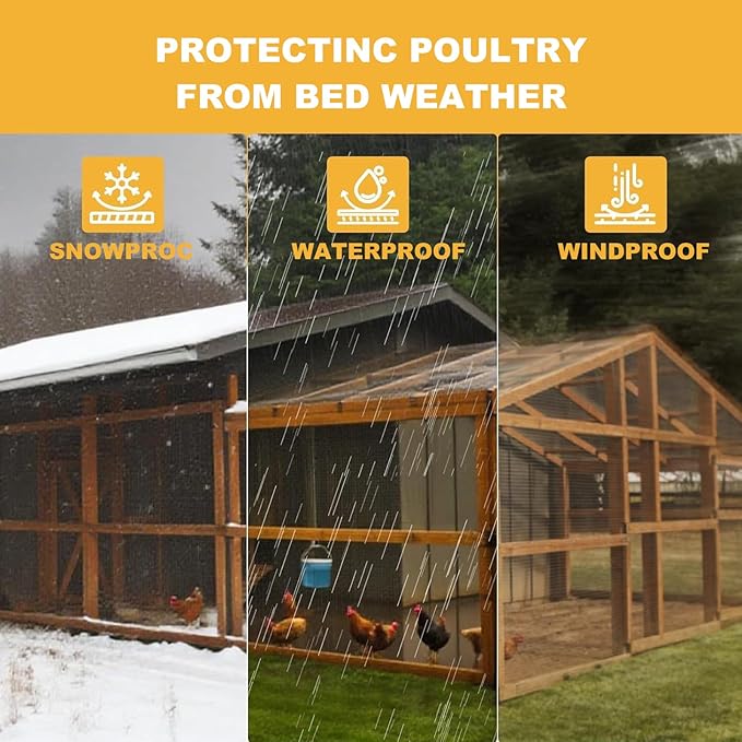 Water Coops Roof Cover Tear Edges and Long Rope for Porch Livestock Shelter Farm Livestock Cover