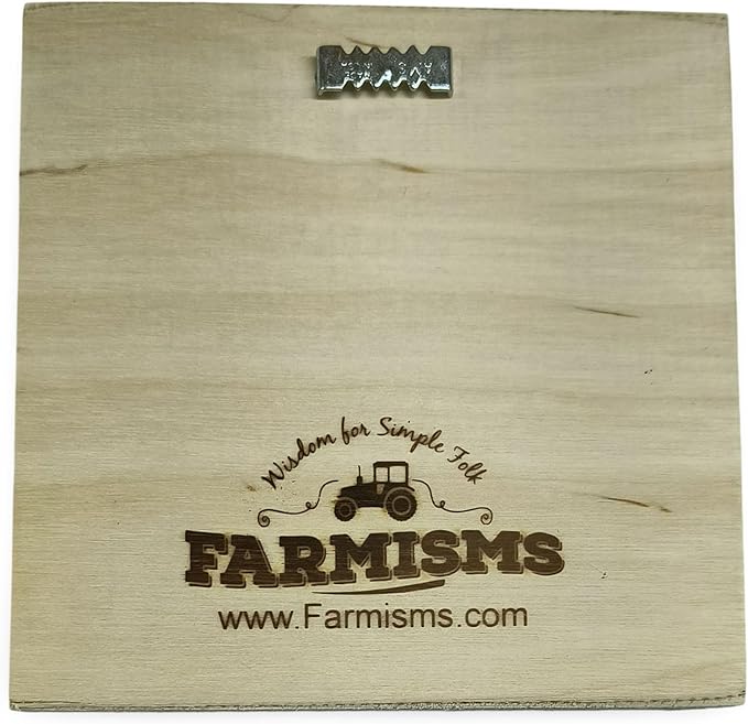 Farmisms 5x5 Inspirational Wooden Rustic Country Signs for Country Farm Living –The Weather Outside is Frightful but The Wine is so Delightful