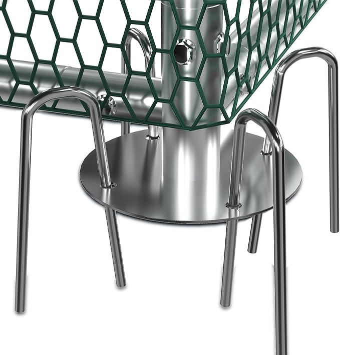 Amopatio Metal Large Chicken Coop 13x10x6FT Walk in Chickens Runs with Chicken Roosting Perch, Outdoor Chicken Pen with Security Lock and Split Door for Farm, Yard, Backyard