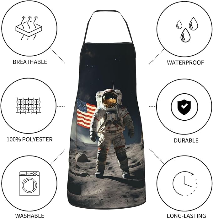 Kitchen Aprons for Men Women Waterproof Apron with 2 Pockets Tropical plants and parrots Apron Adjustable Bib Aprons