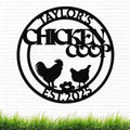 Personalized Chicken Coop Sign – Custom Metal Name Farm Sign, Outdoor Hen House Décor, Rustic Garden Lawn Plaque, Customizable Chicken Farm Sign with Name & Established Date, Unique Gift