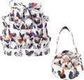Egg Collecting Apron and Basket, 12 Deep Pockets Chicken Apron and 7 Deep Pockets Basket