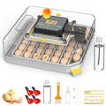 Incubator for Hatching 48 Eggs with Automatic Egg Turning and Humidity Control, Egg Incubator with Temperature, Incubators for Chicken, Ducks, Goose, Quail, Pigeon, Grey